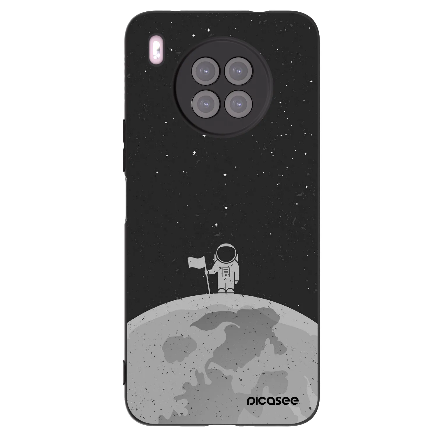 Picasee husă neagră din silicon pentru Huawei Nova 8i - Astronaut