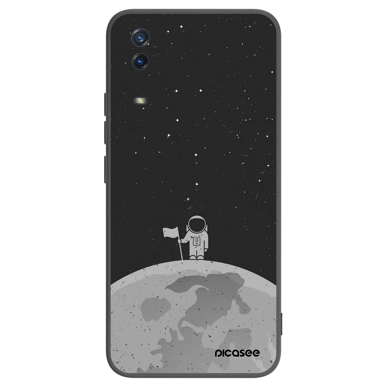 Picasee husă neagră din silicon pentru Vivo Y11s - Astronaut