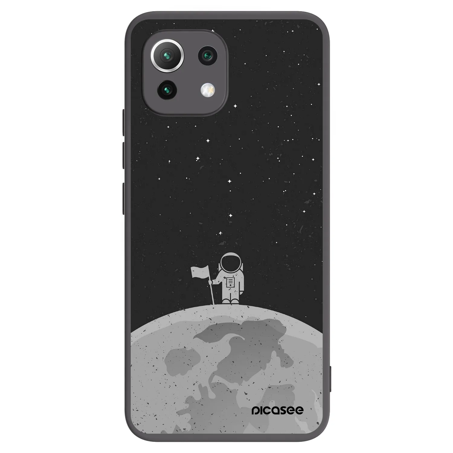 Picasee husă neagră din silicon pentru Xiaomi 11 Lite 5G NE - Astronaut