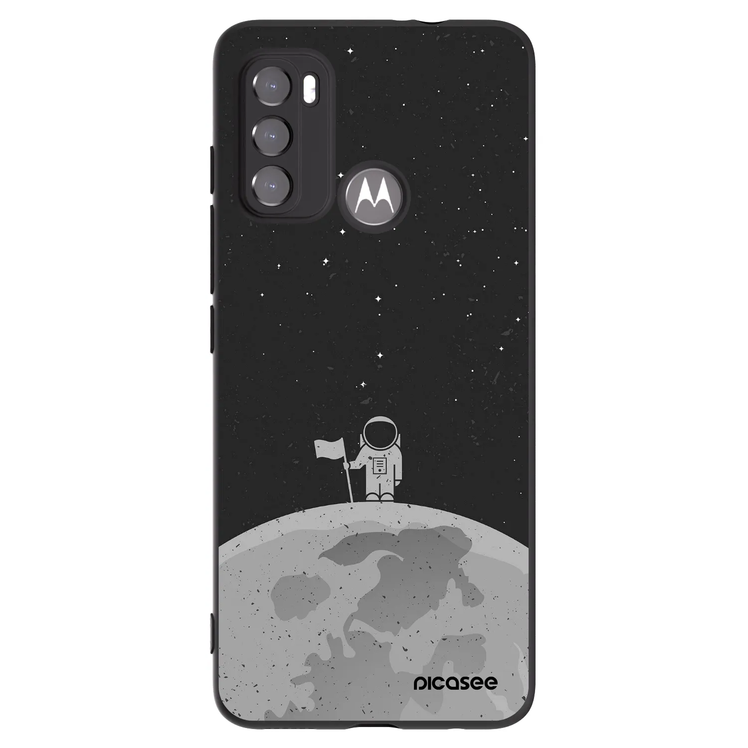 Picasee husă neagră din silicon pentru Motorola Moto G60 - Astronaut