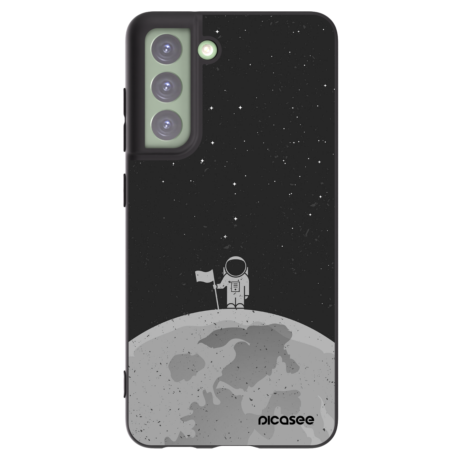 Picasee husă neagră din silicon pentru Samsung Galaxy S21 FE 5G - Astronaut