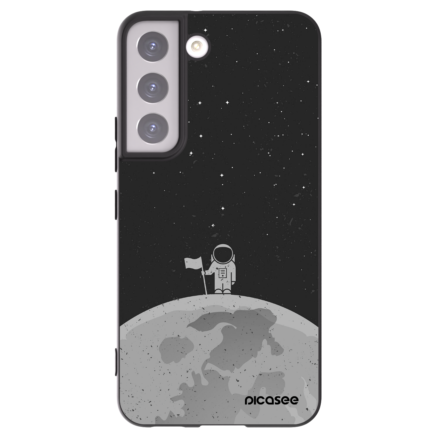 Picasee husă neagră din silicon pentru Samsung Galaxy S22 5G - Astronaut