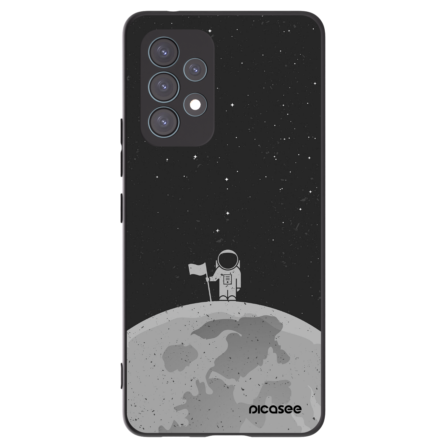 Picasee husă neagră din silicon pentru Samsung Galaxy A53 5G A536 - Astronaut