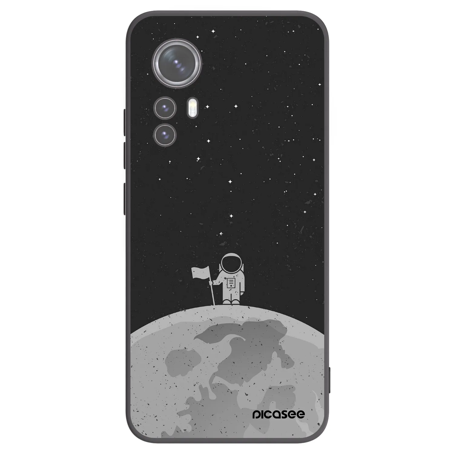 Picasee husă neagră din silicon pentru Xiaomi 12 - Astronaut