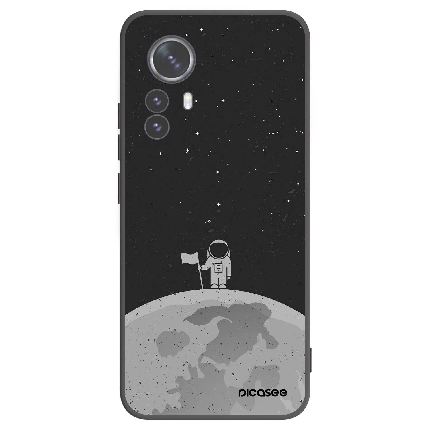 Picasee husă neagră din silicon pentru Xiaomi 12 Pro - Astronaut