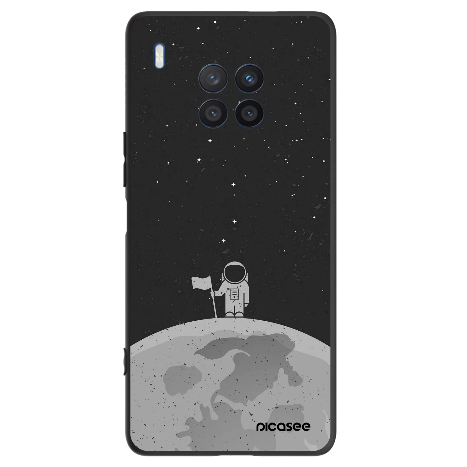 Picasee husă neagră din silicon pentru Honor 50 Lite - Astronaut