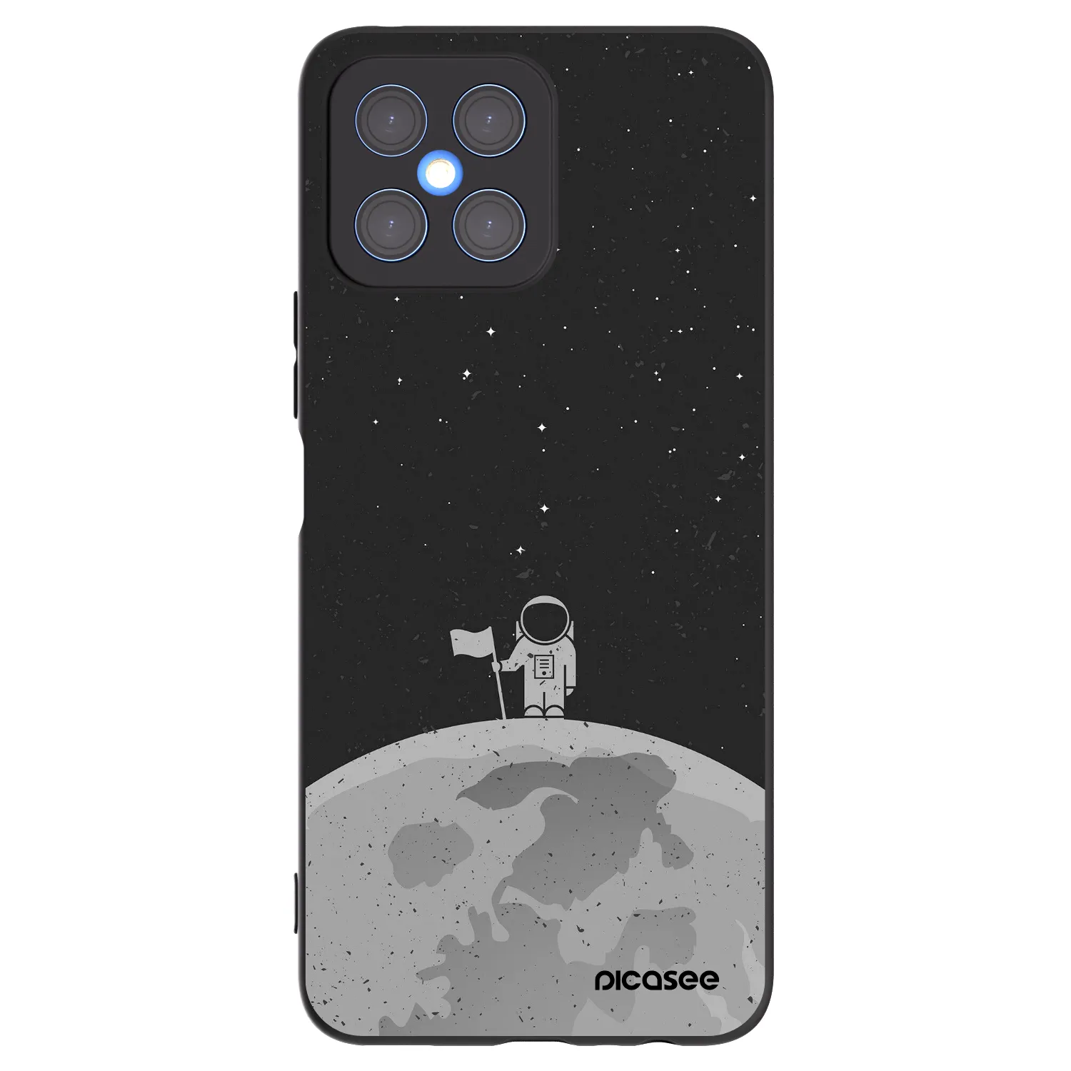 Picasee husă neagră din silicon pentru Honor X8 4G - Astronaut