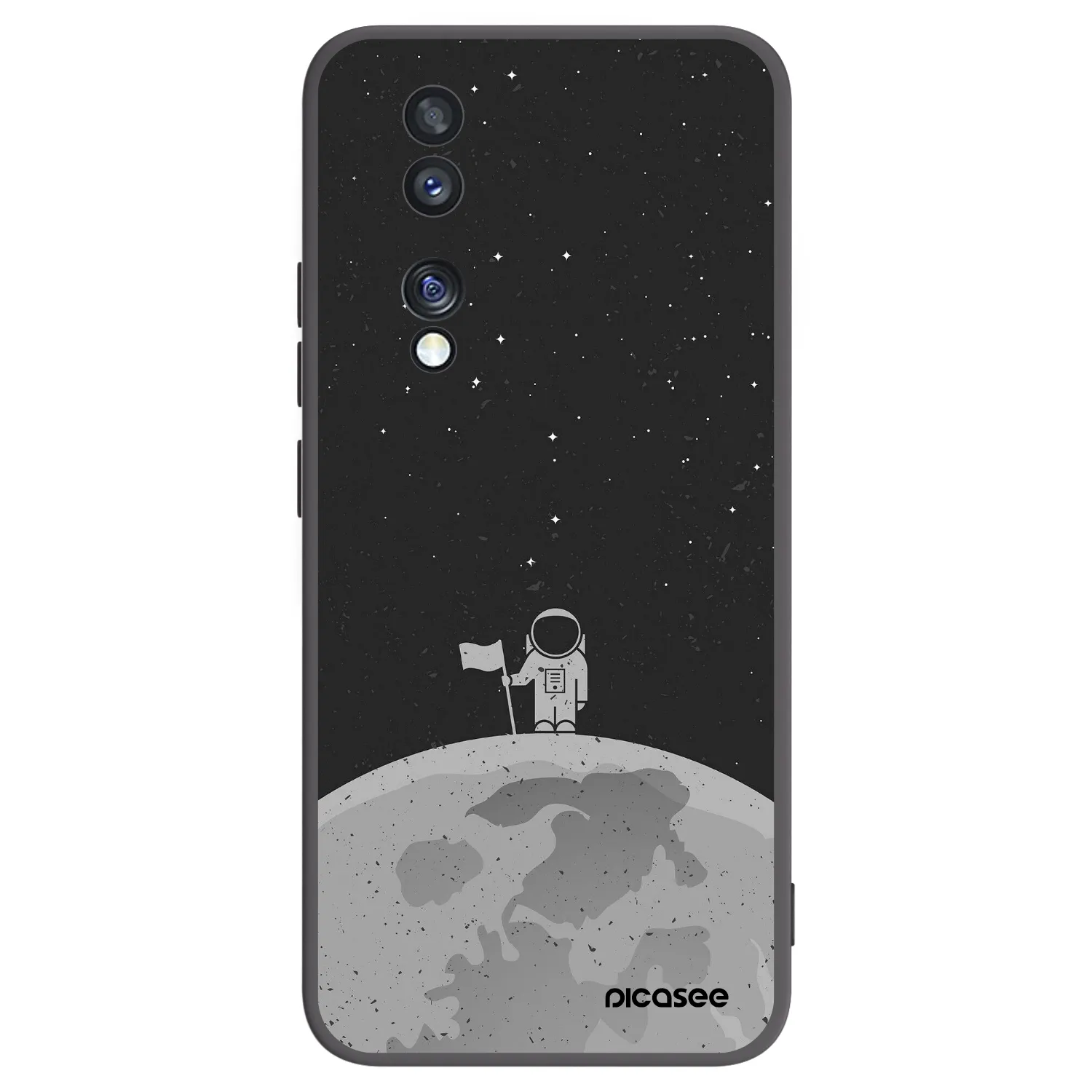 Picasee husă neagră din silicon pentru Honor 70 - Astronaut