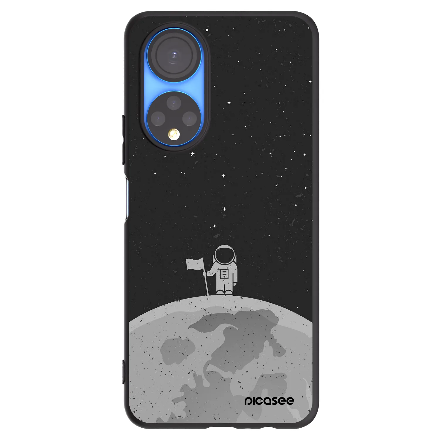 Picasee husă neagră din silicon pentru Honor X7 - Astronaut