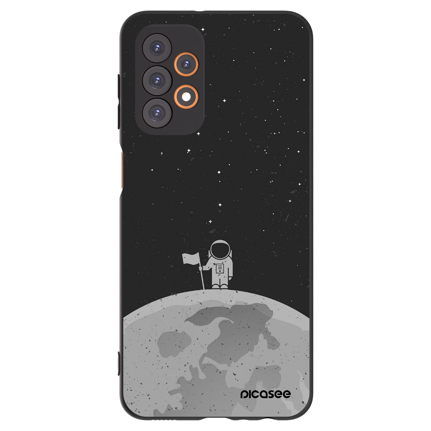 Picasee husă neagră din silicon pentru Samsung Galaxy A23 A236B 5G - Astronaut