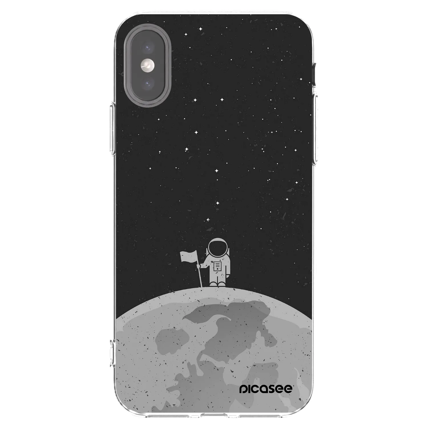 Picasee husă transparentă din silicon pentru Apple iPhone X/XS - Astronaut