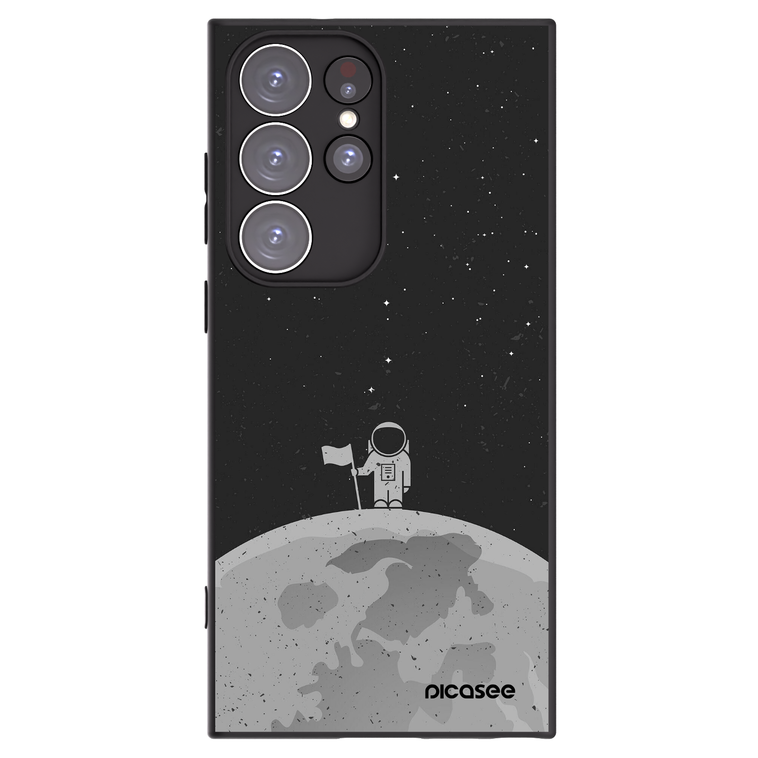 Picasee husă neagră din silicon pentru Samsung Galaxy S23 Ultra 5G - Astronaut
