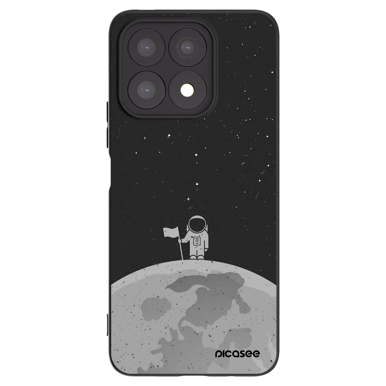 Picasee husă neagră din silicon pentru Honor X8a - Astronaut