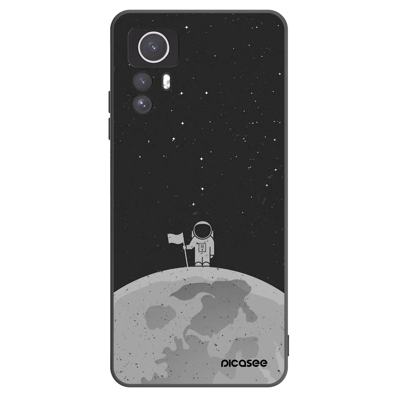 Picasee husă neagră din silicon pentru Xiaomi Redmi Note 12S - Astronaut