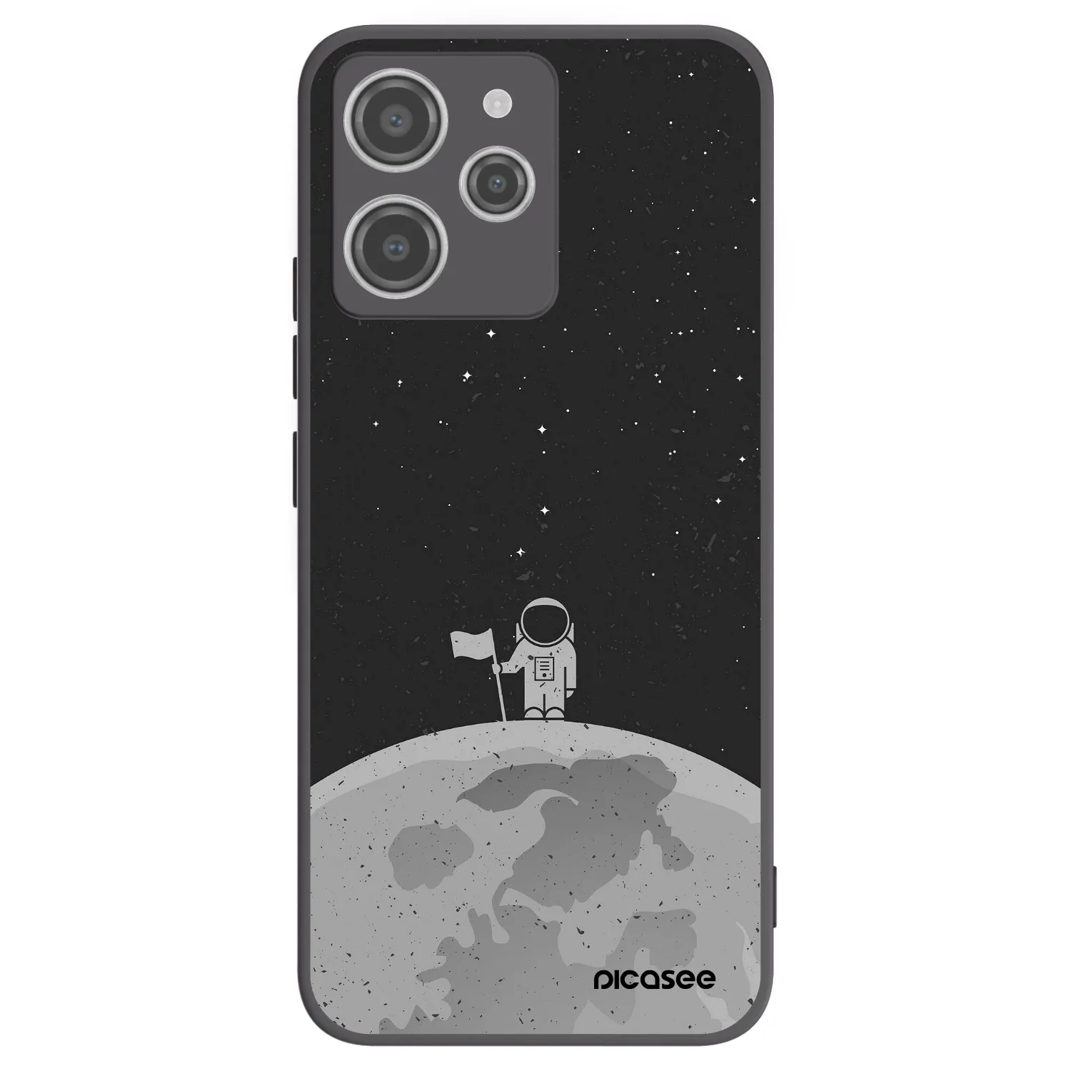 Picasee husă neagră din silicon pentru Xiaomi Redmi 12 4G - Astronaut