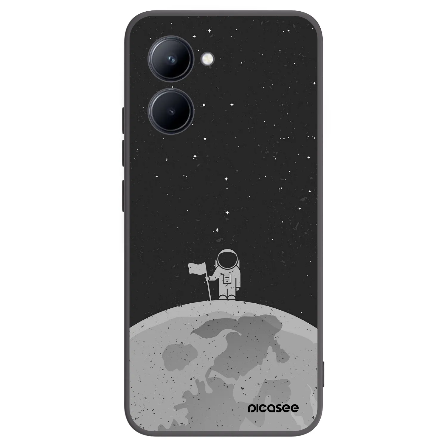 Picasee husă neagră din silicon pentru Realme C33 (2023) - Astronaut
