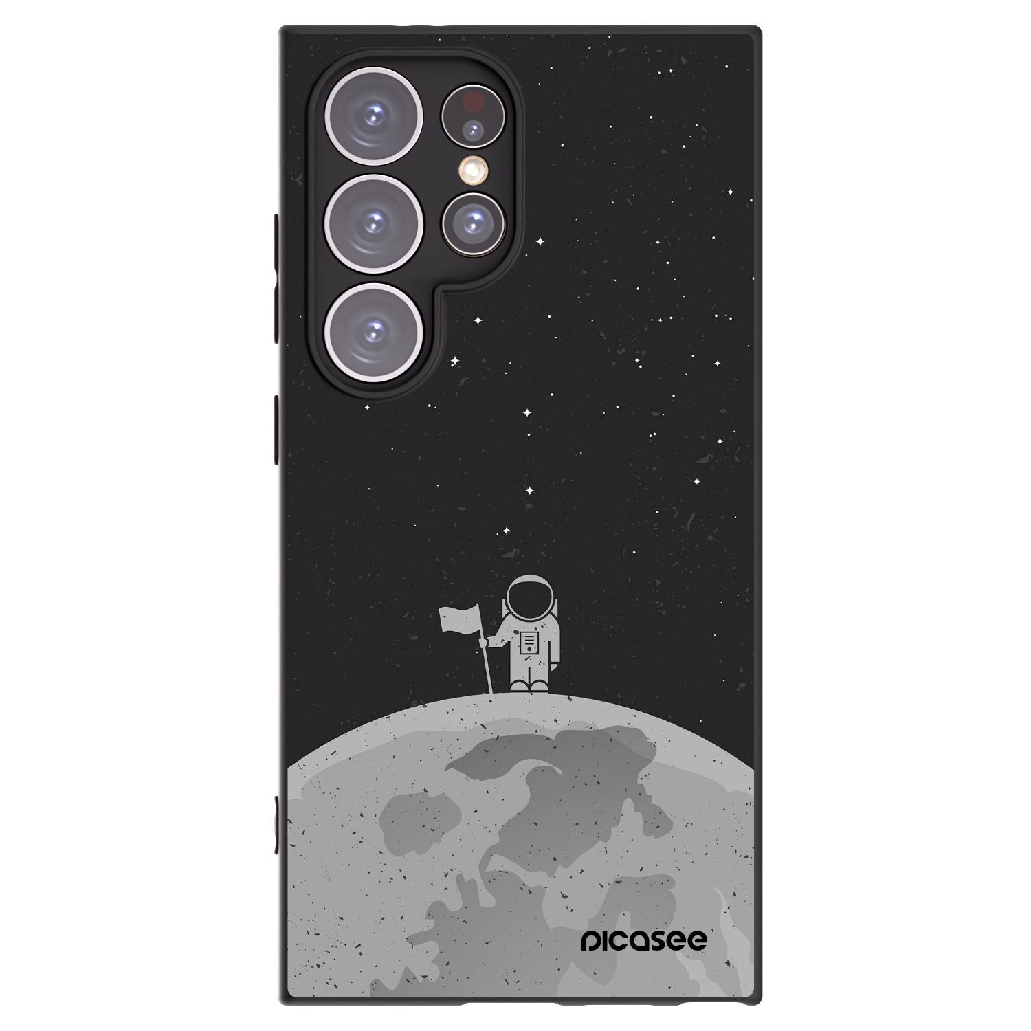 Picasee husă neagră din silicon pentru Samsung Galaxy S24 Ultra S928B 5G - Astronaut