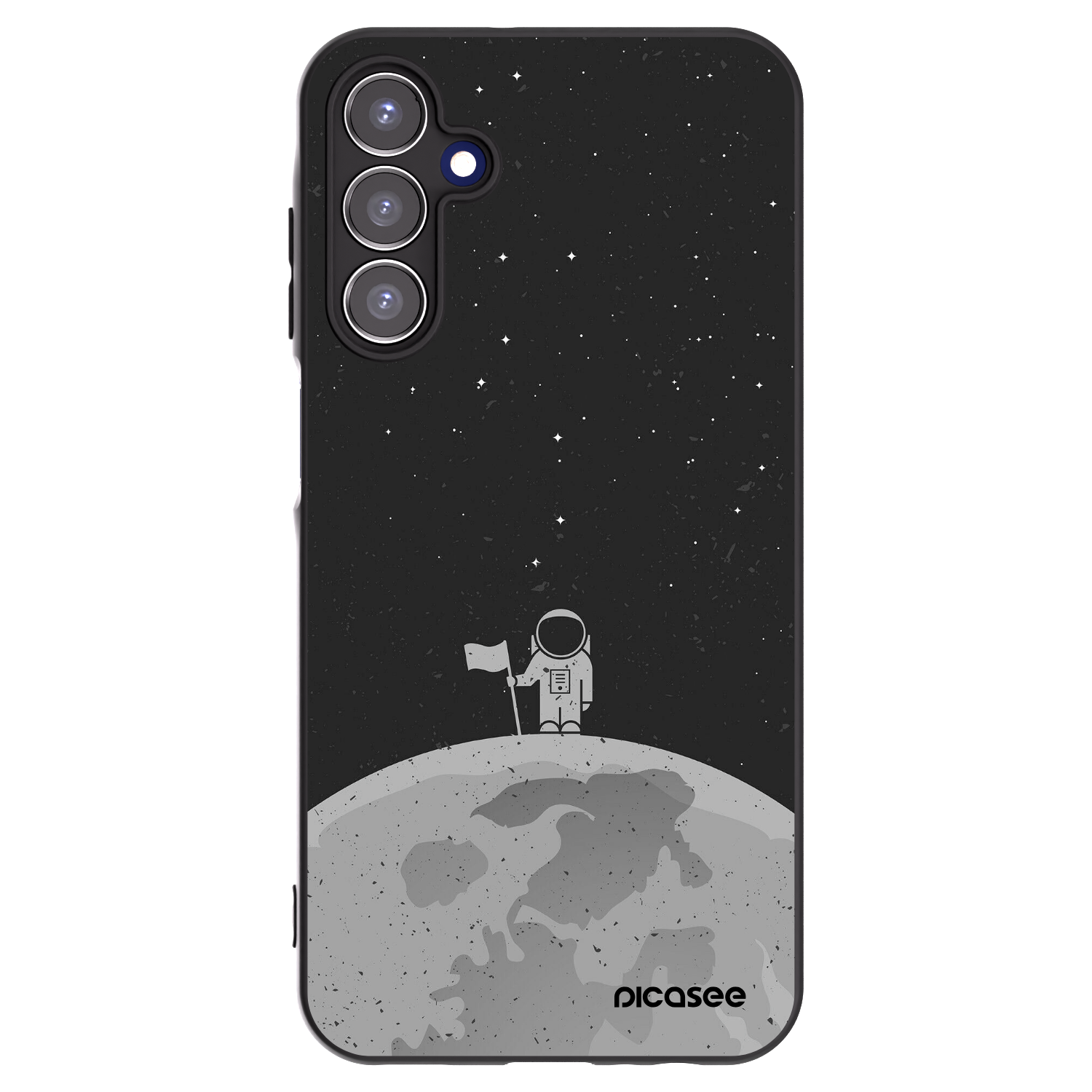 Picasee husă neagră din silicon pentru Samsung Galaxy A15 A156B 5G - Astronaut