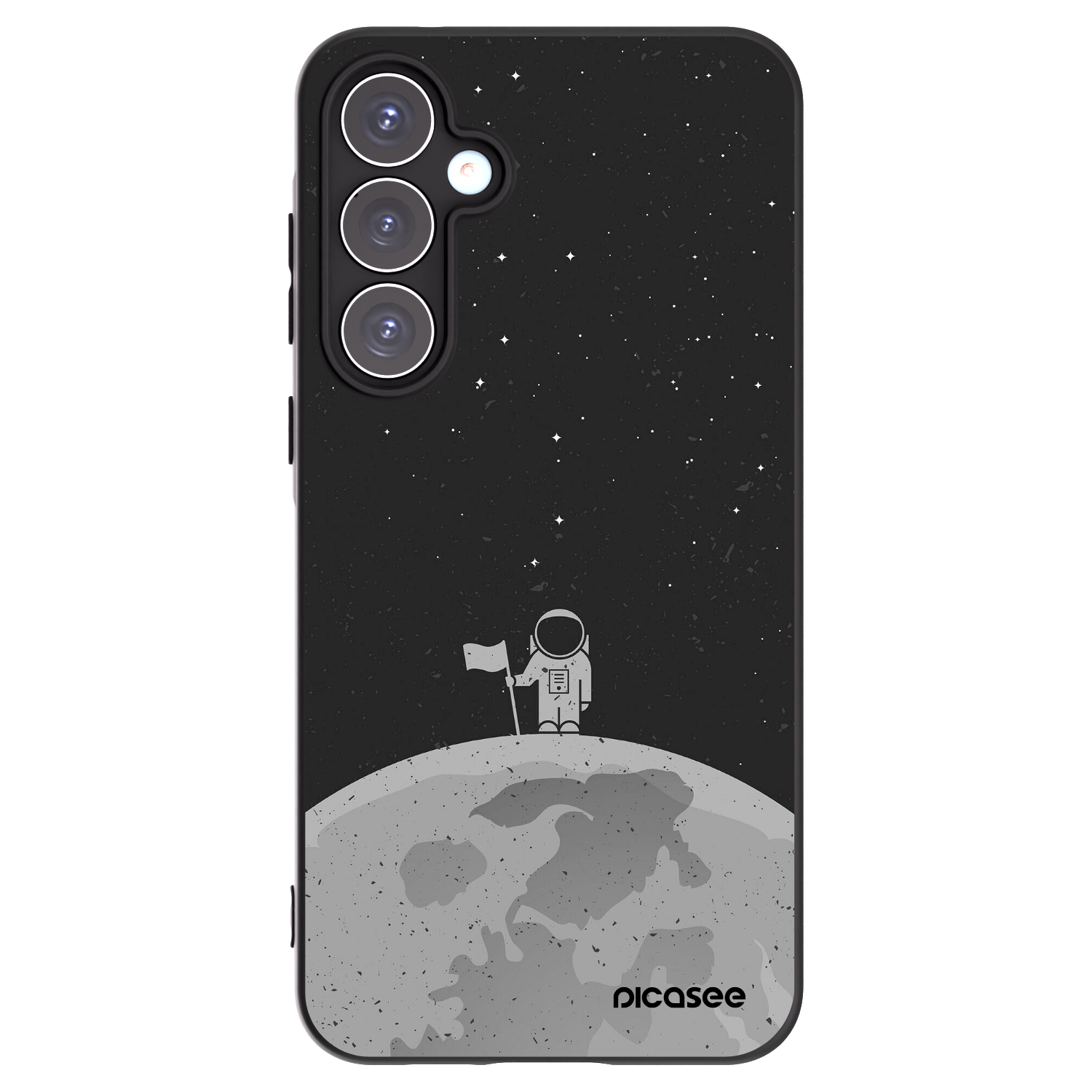 Picasee husă neagră din silicon pentru Samsung Galaxy A55 5G A556B - Astronaut