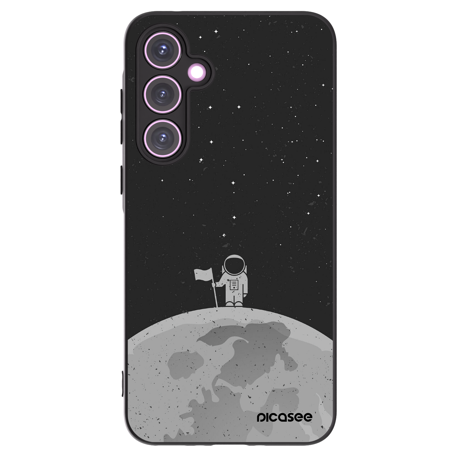 Picasee husă neagră din silicon pentru Samsung Galaxy A35 5G A356B - Astronaut