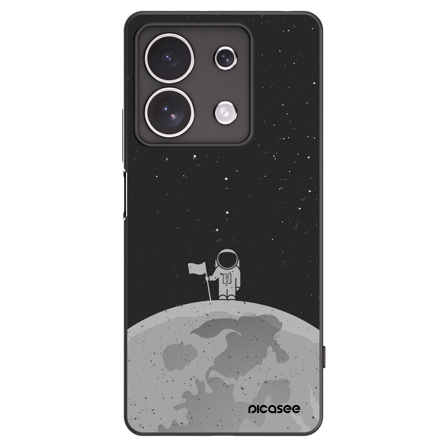 Picasee husă neagră din silicon pentru Xiaomi Redmi Note 13 4G - Astronaut