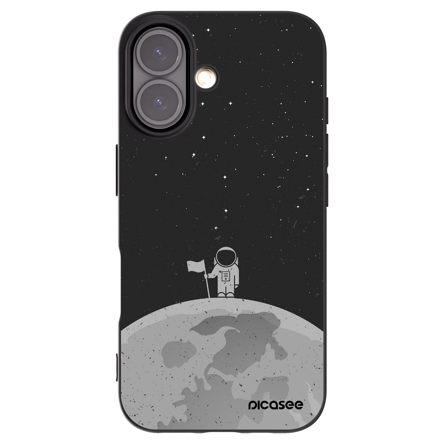 Picasee husă neagră din silicon pentru Apple iPhone 16 - Astronaut