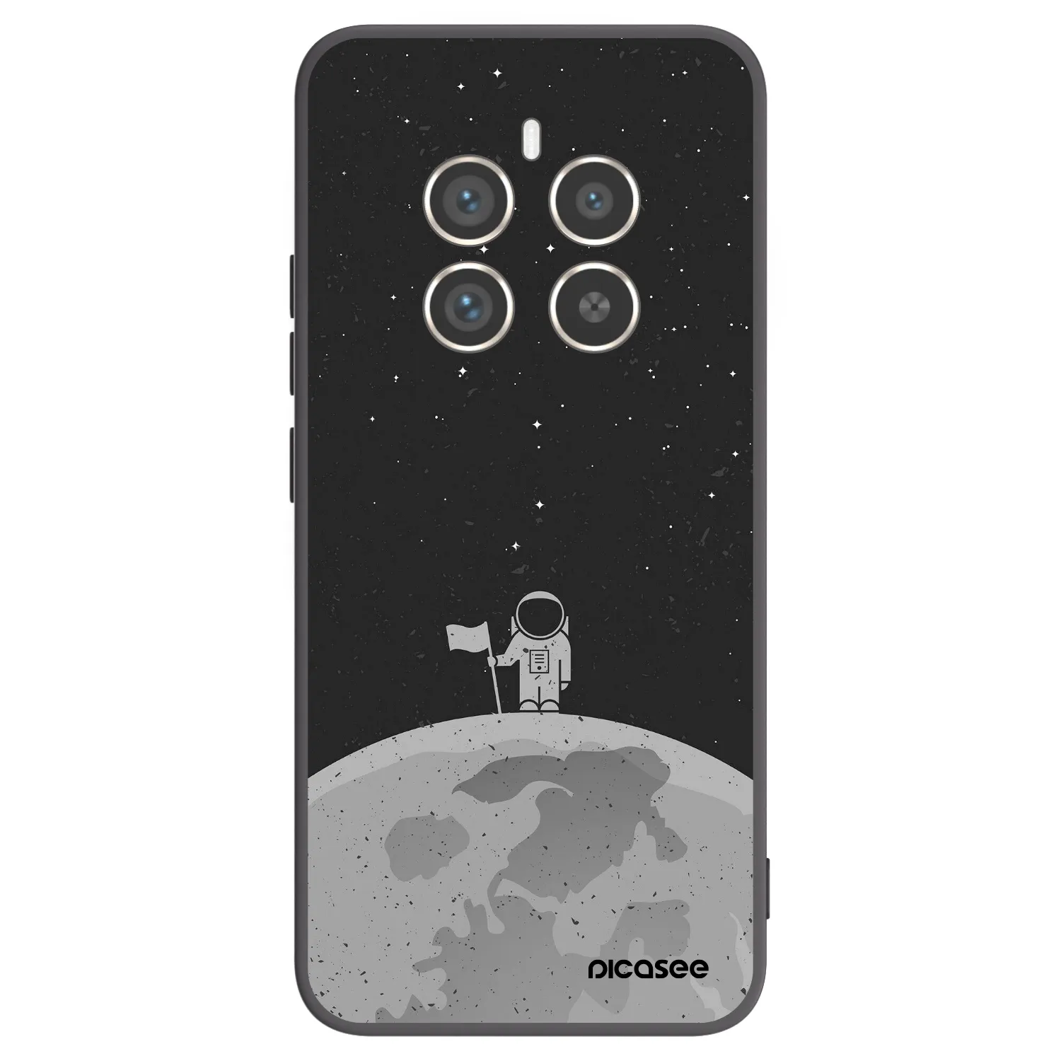 Picasee husă neagră din silicon pentru Realme 12 Pro 5G - Astronaut