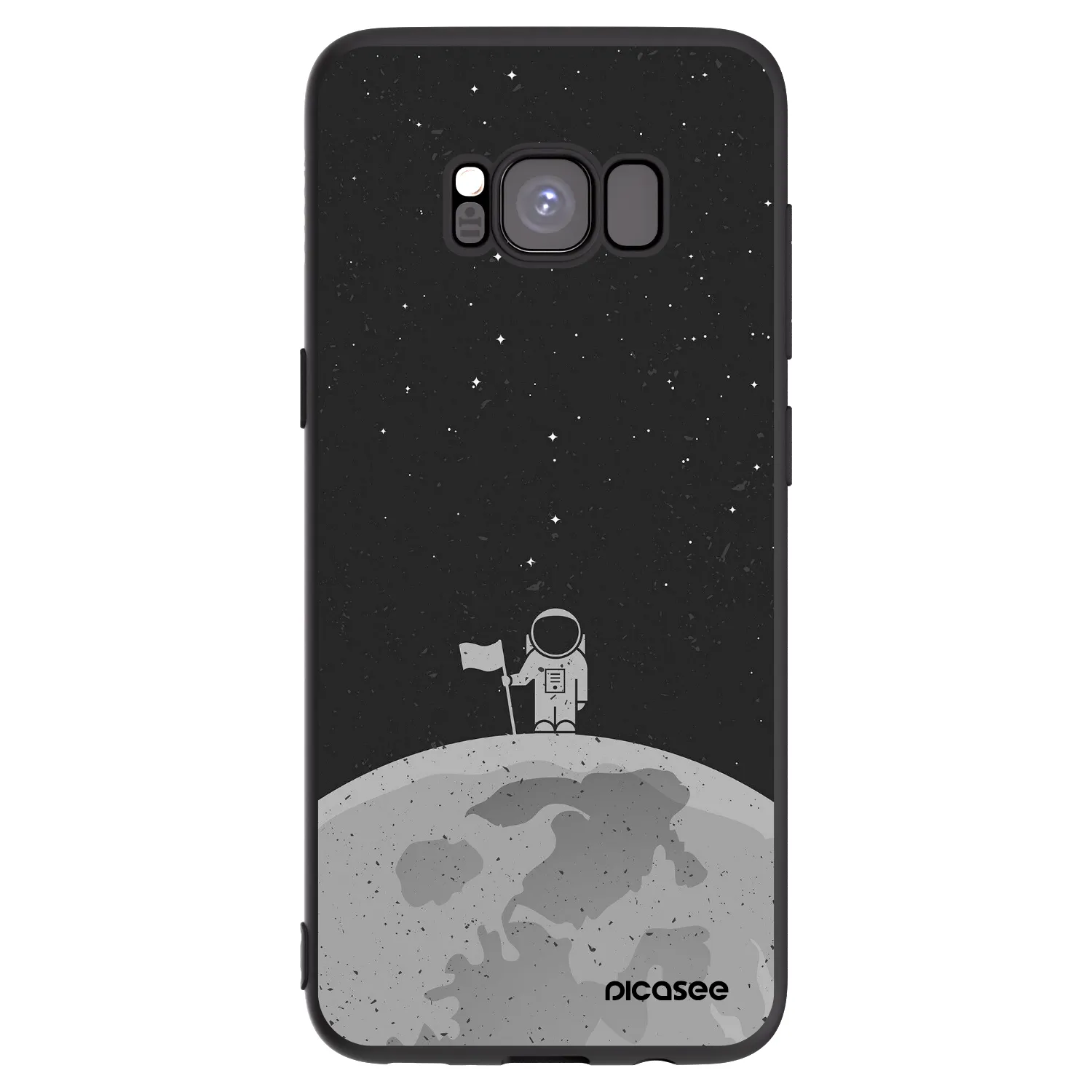 Picasee husă neagră din silicon pentru Samsung Galaxy S8 G950F - Astronaut