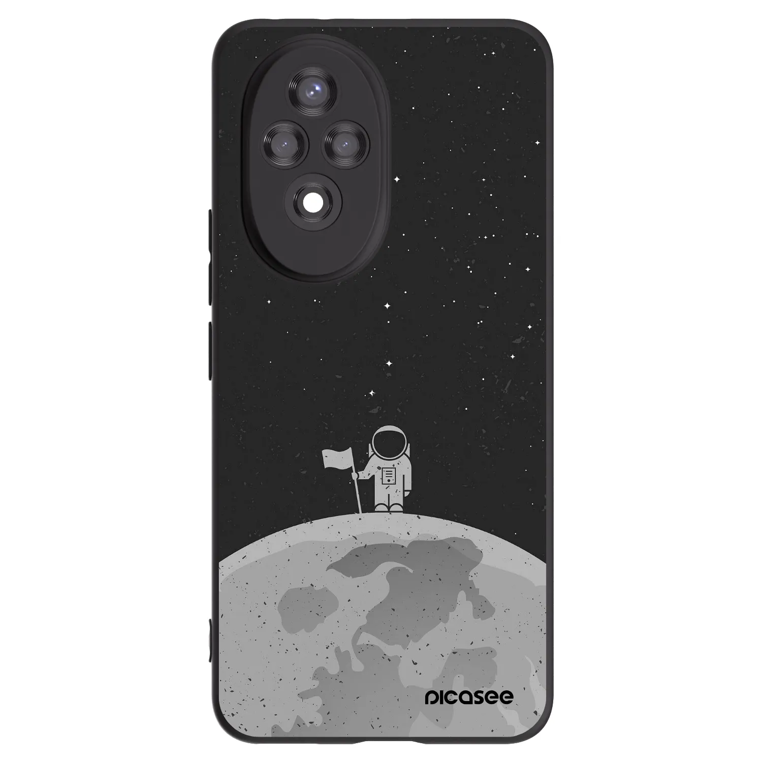 Picasee husă neagră din silicon pentru Honor 200 Pro 5G - Astronaut