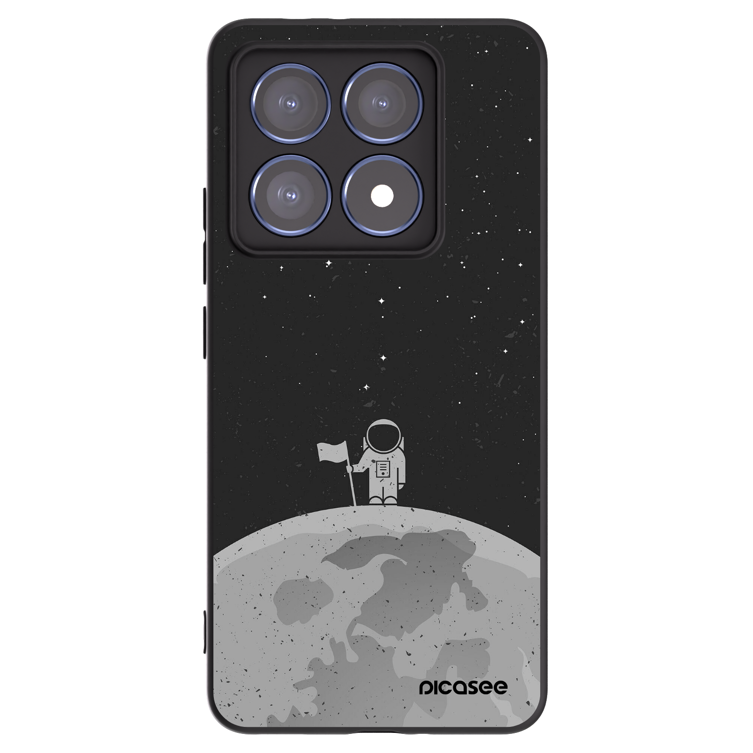Picasee husă neagră din silicon pentru Xiaomi 14T Pro - Astronaut