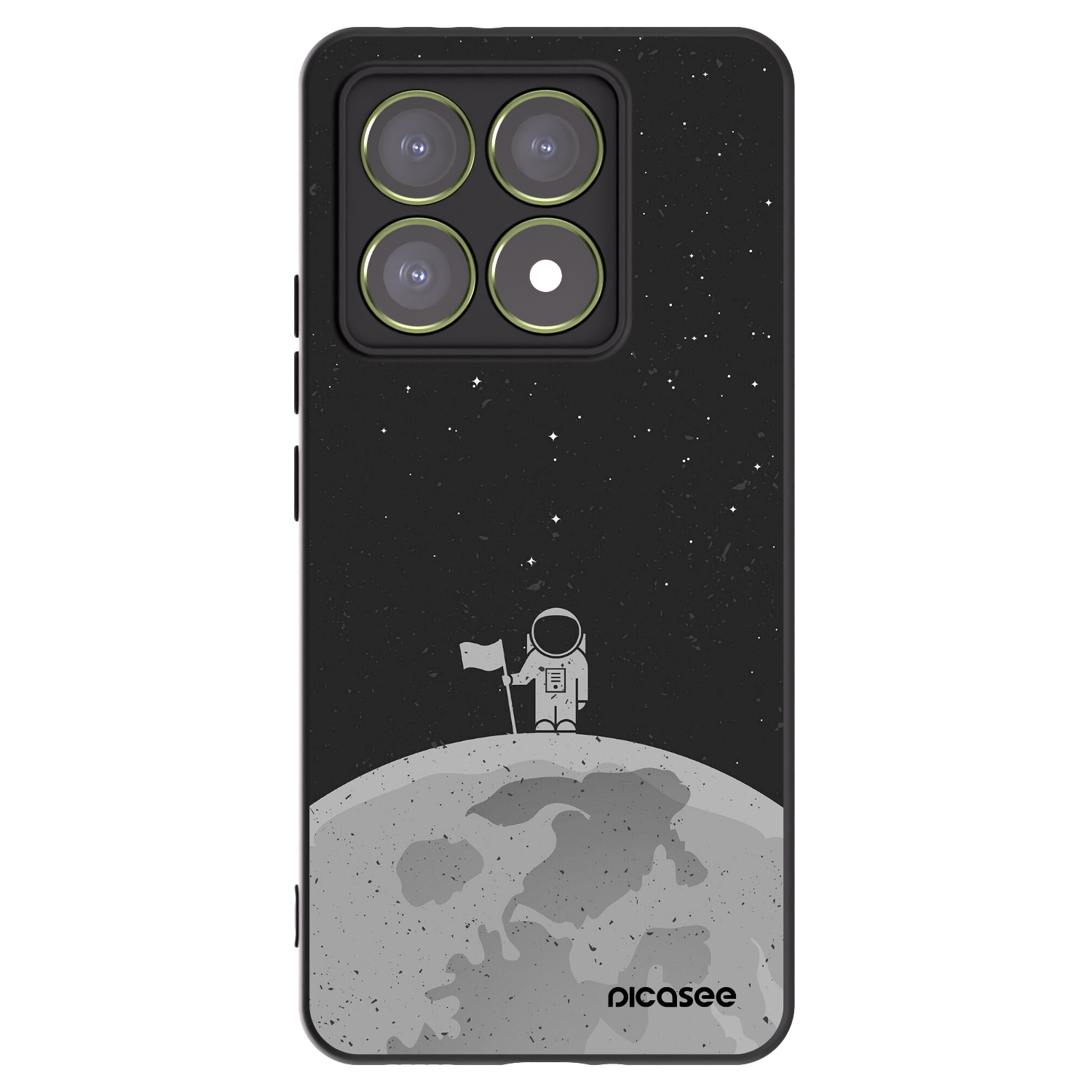 Picasee husă neagră din silicon pentru Xiaomi 14T - Astronaut