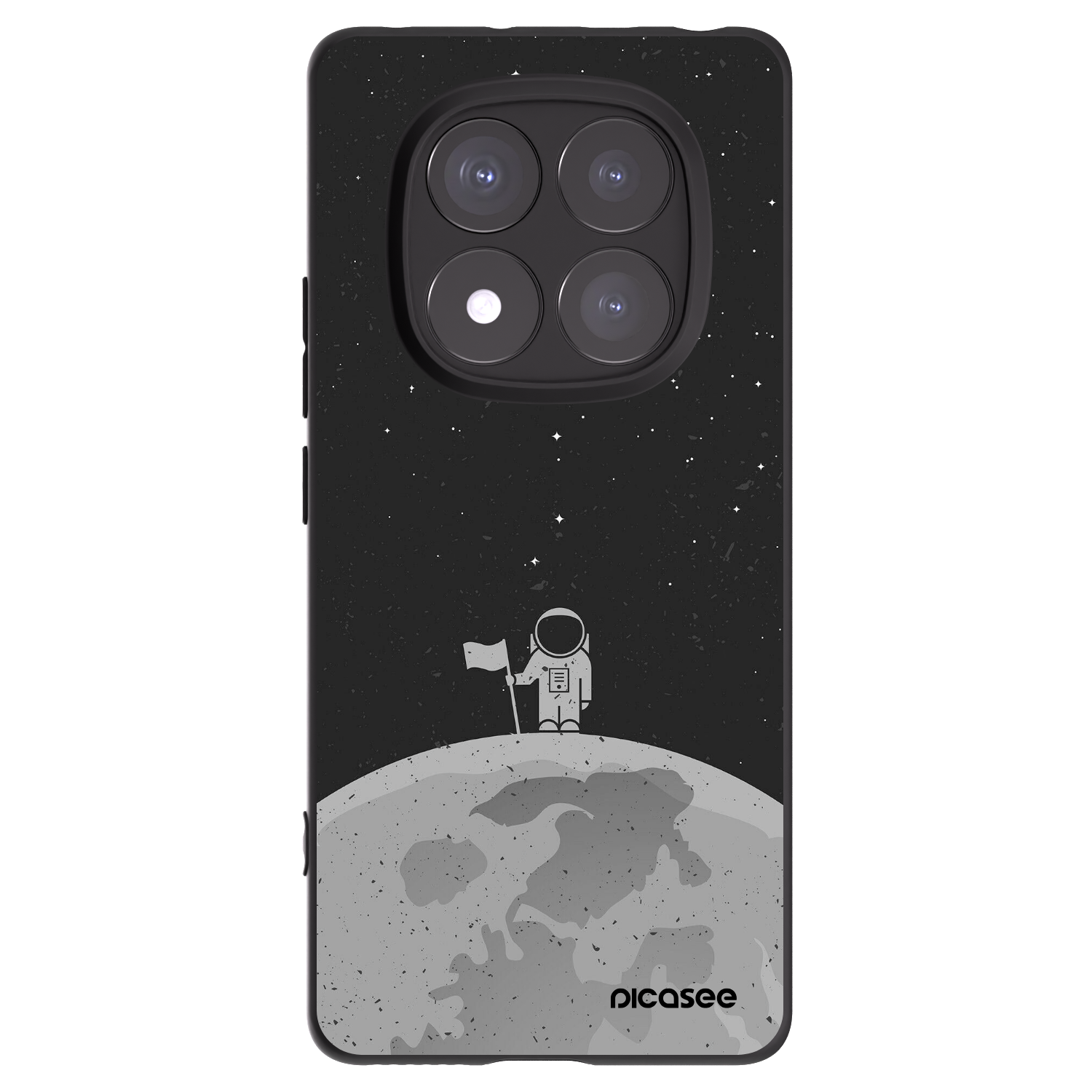 Picasee husă neagră din silicon pentru Xiaomi Redmi Note 14 Pro 5G - Astronaut