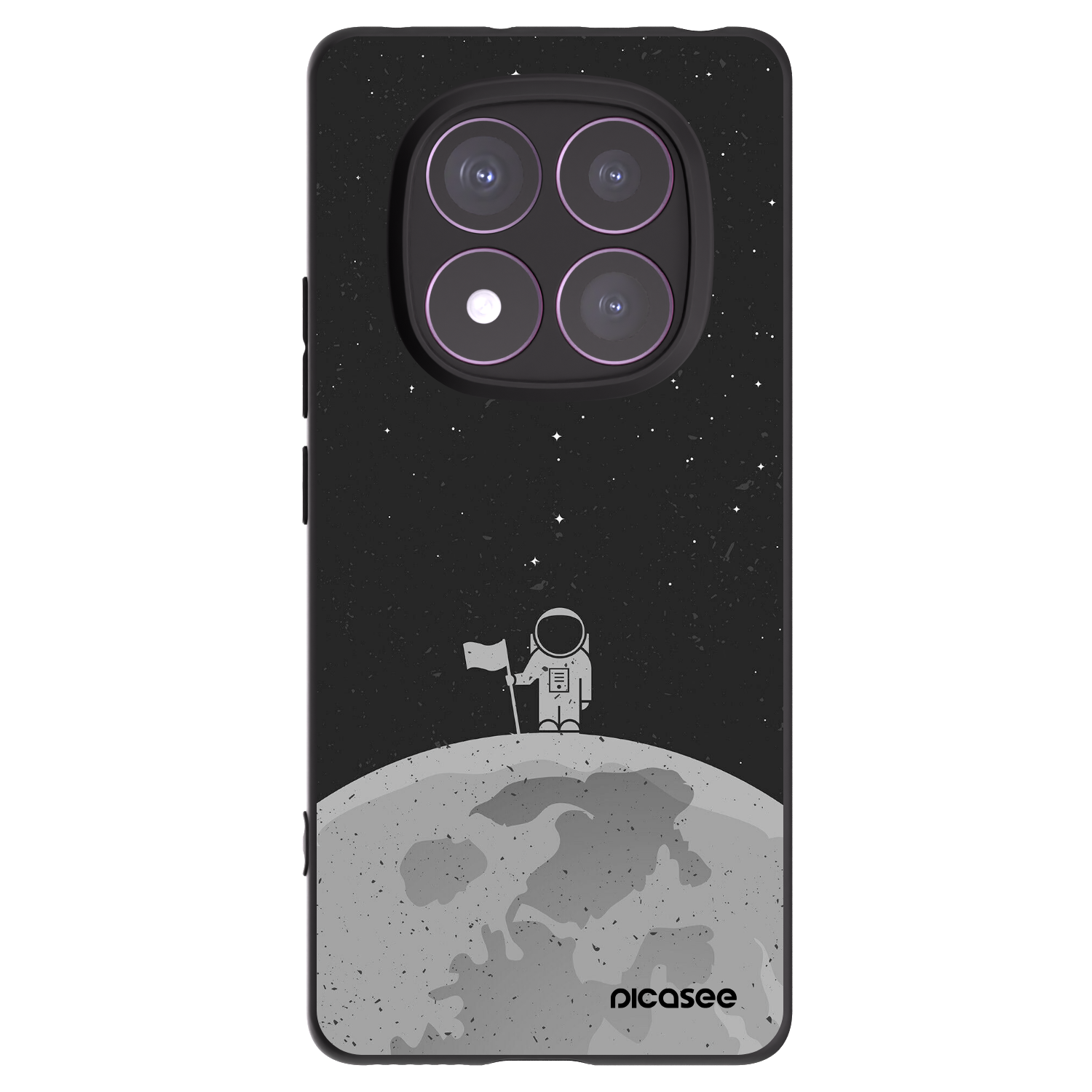 Picasee husă neagră din silicon pentru Xiaomi Redmi Note 14 Pro 4G - Astronaut