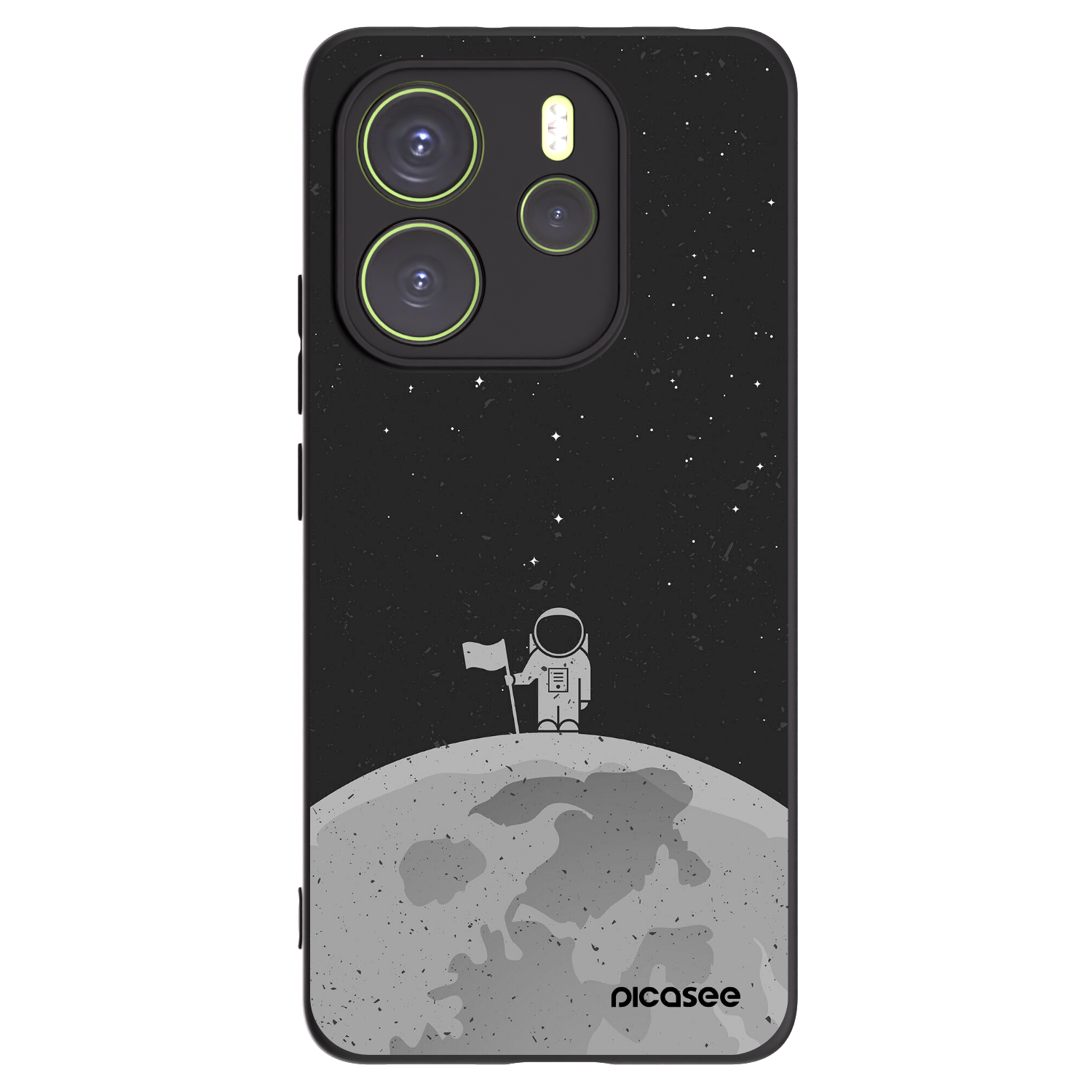 Picasee husă neagră din silicon pentru Xiaomi Redmi Note 14 4G - Astronaut