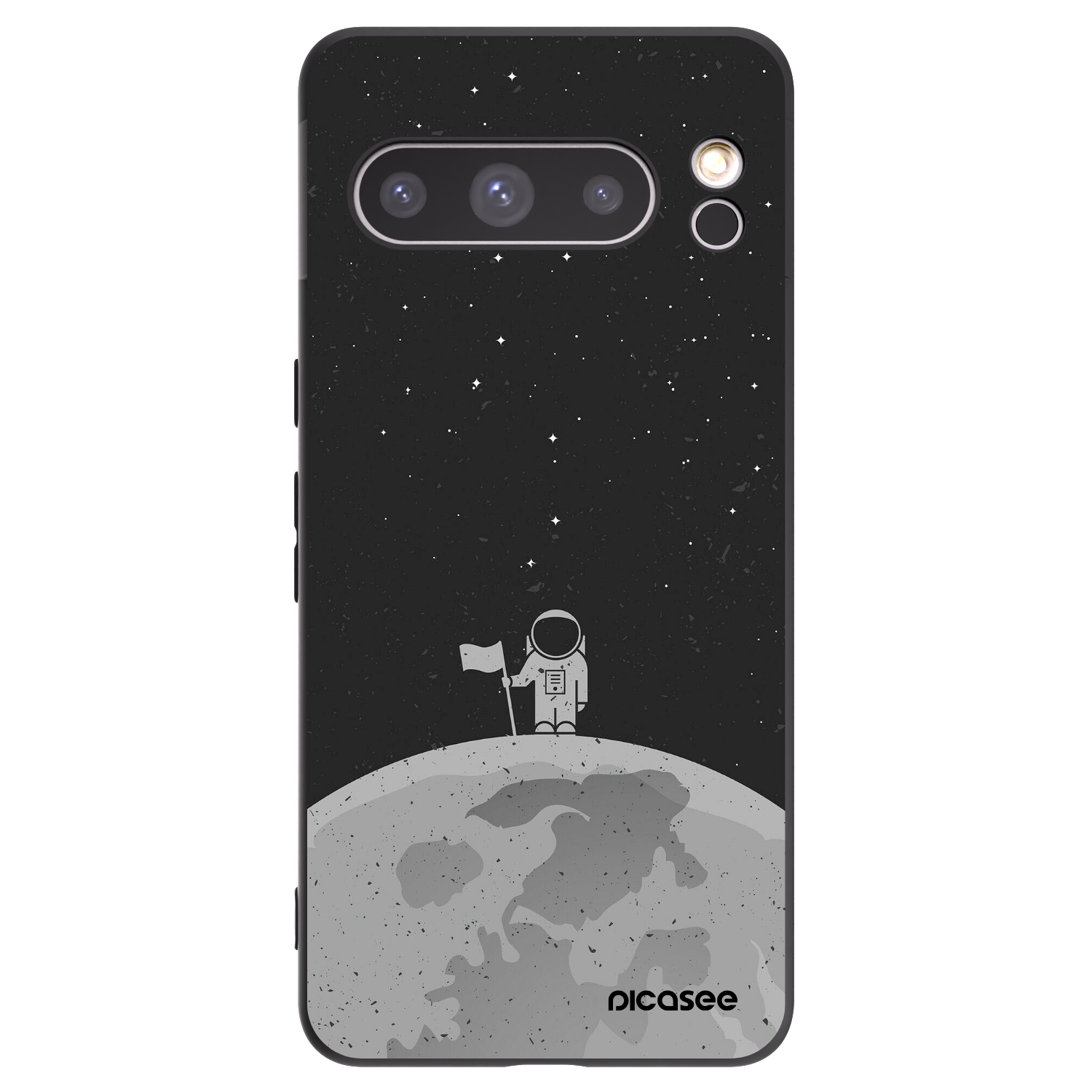 Picasee husă neagră din silicon pentru Google Pixel 8 Pro - Astronaut