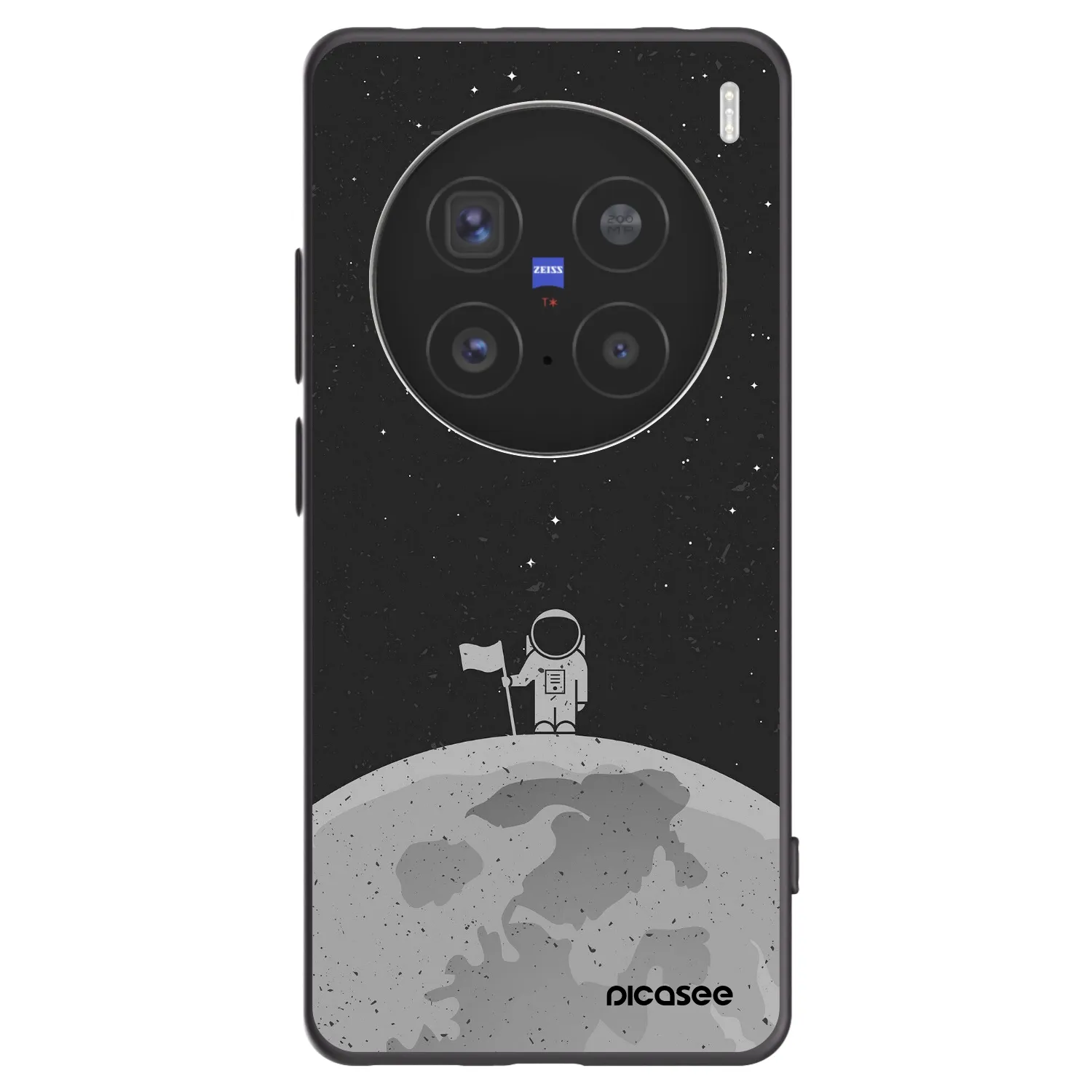 Picasee husă neagră din silicon pentru Vivo X200 Pro - Astronaut