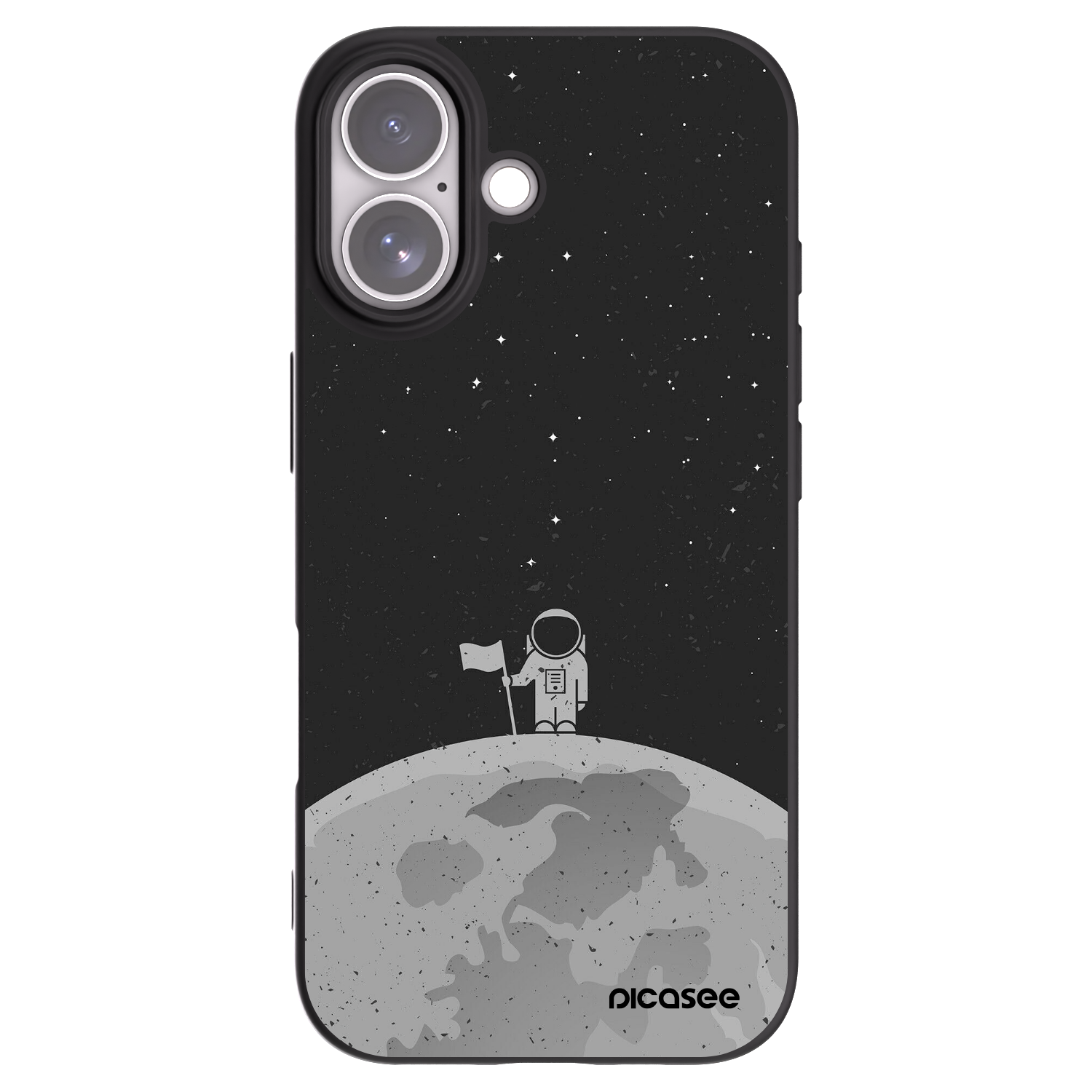Picasee husă neagră din silicon pentru Apple iPhone 17 - Astronaut