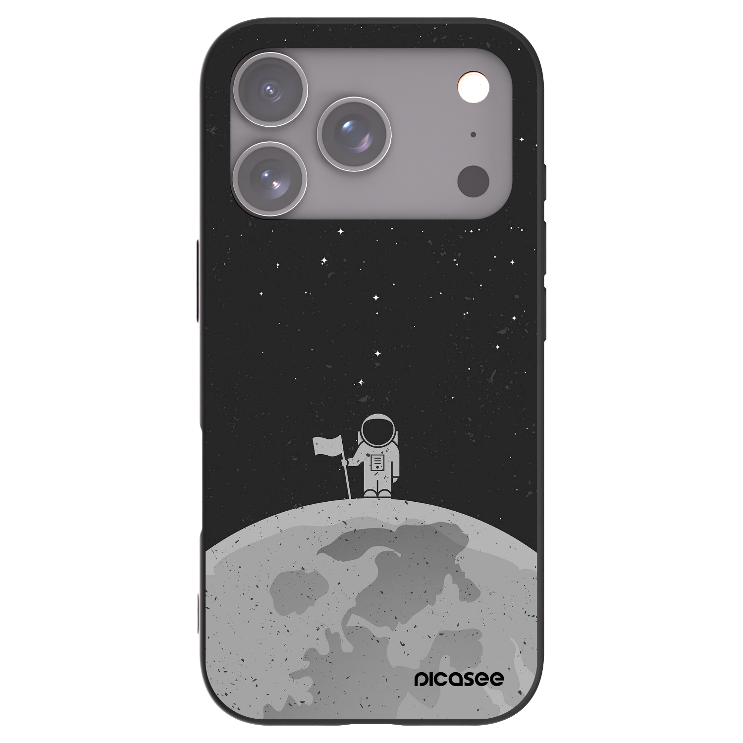 Picasee husă neagră din silicon pentru Apple iPhone 17 Pro - Astronaut
