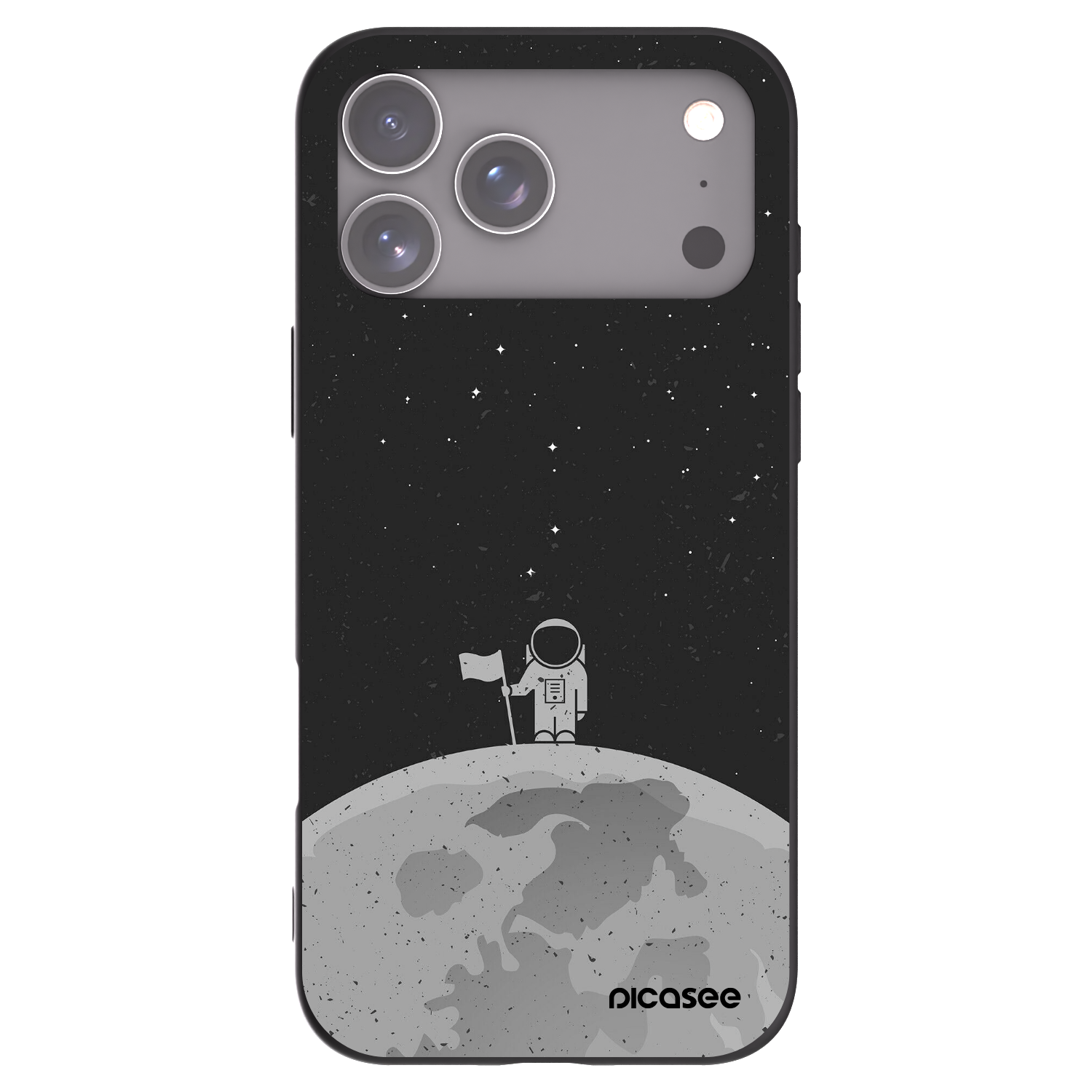 Picasee husă neagră din silicon pentru Apple iPhone 17 Pro Max - Astronaut