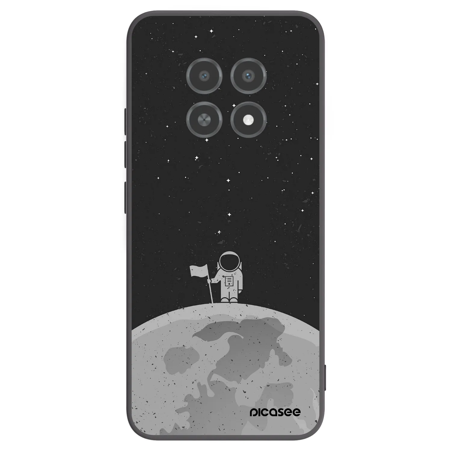 Picasee husă neagră din silicon pentru Realme 12X - Astronaut