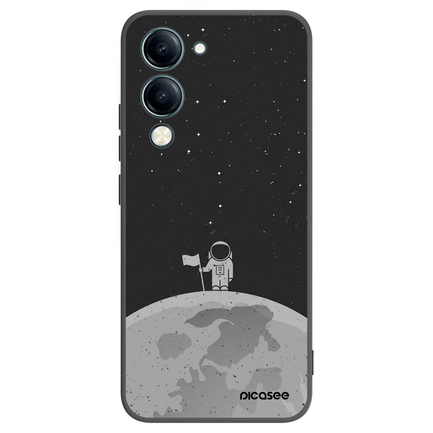 Picasee husă neagră din silicon pentru Vivo Y29s 5G - Astronaut