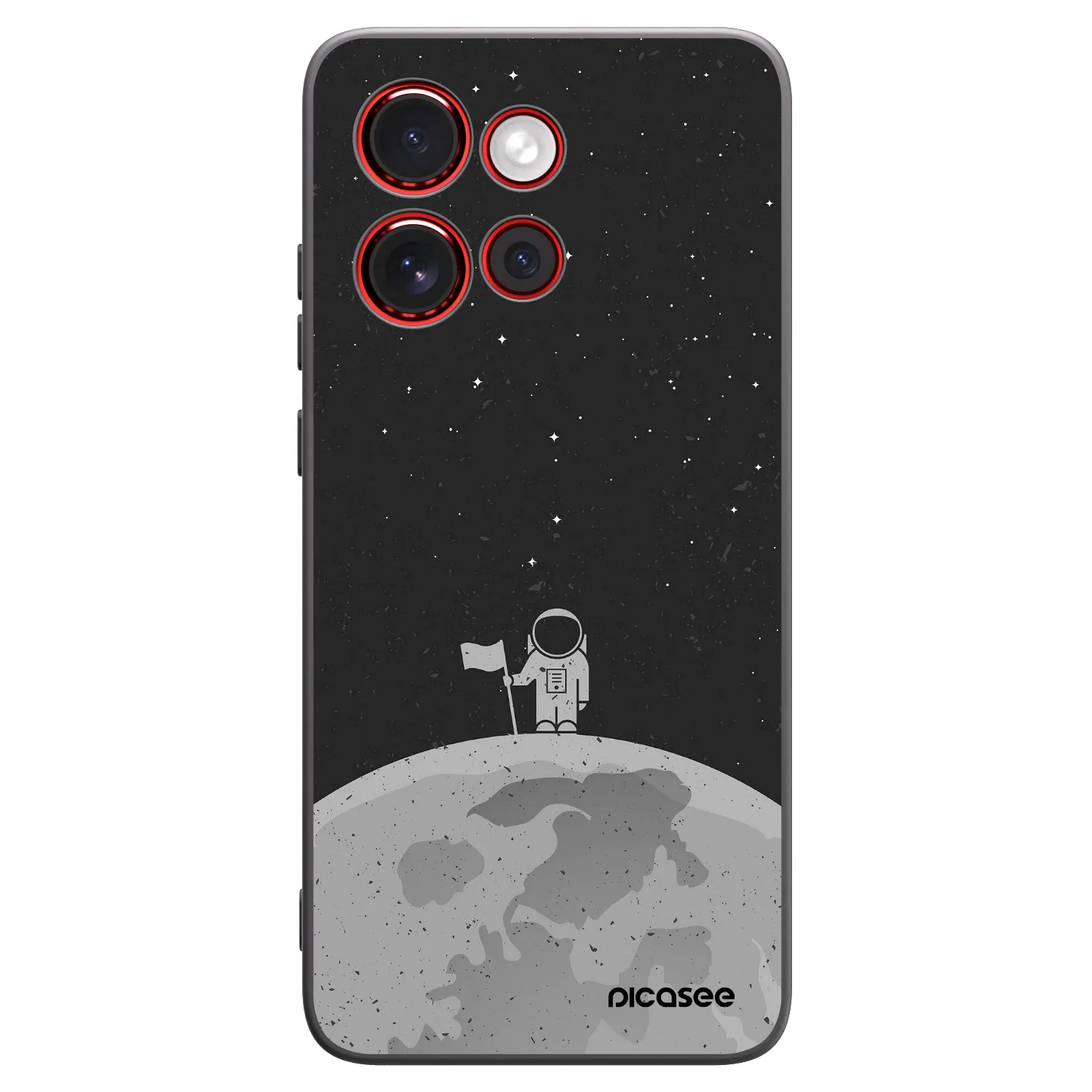 Picasee husă neagră din silicon pentru Motorola Edge 60 Neo 5G - Astronaut