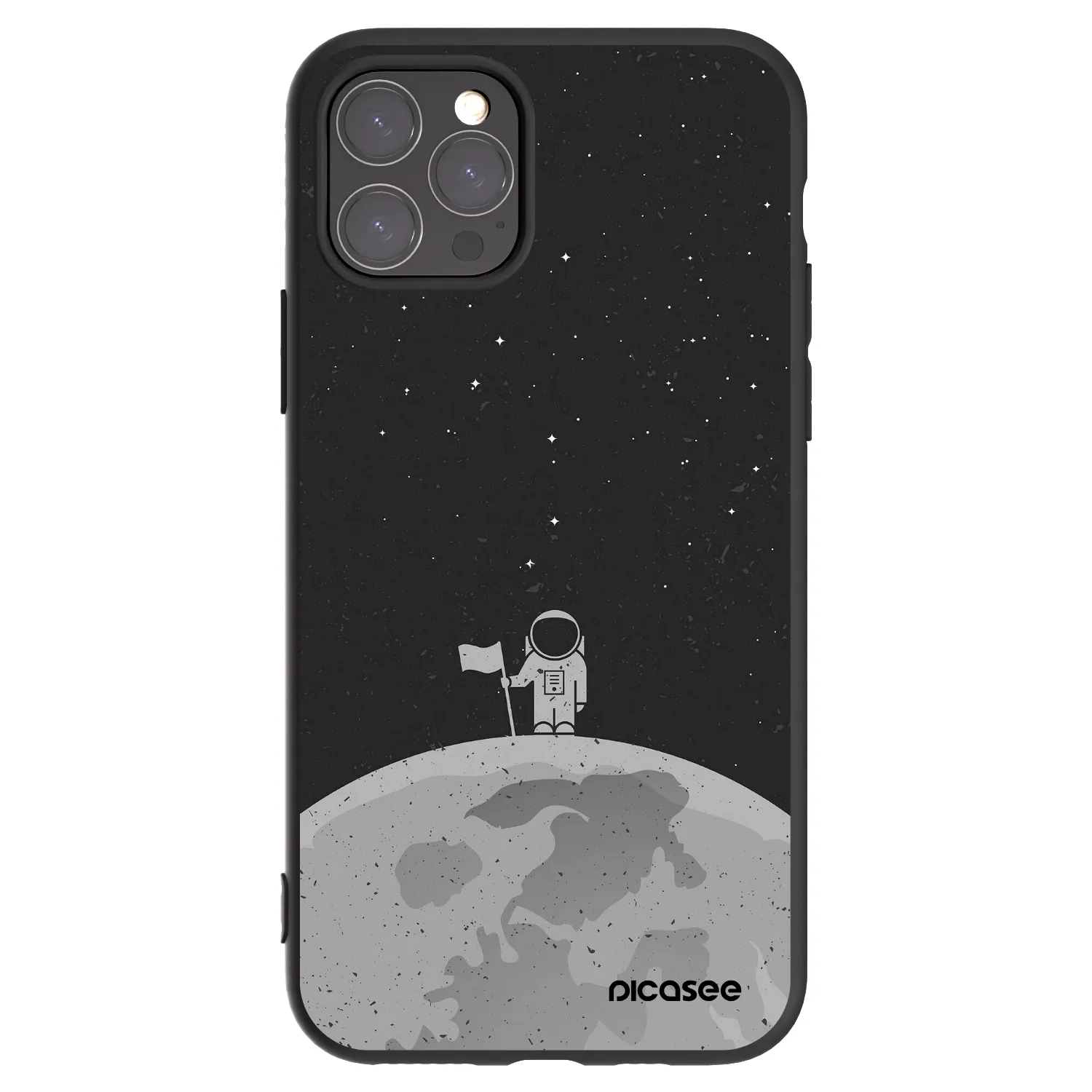 Picasee husă neagră din silicon pentru Apple iPhone 11 Pro - Astronaut