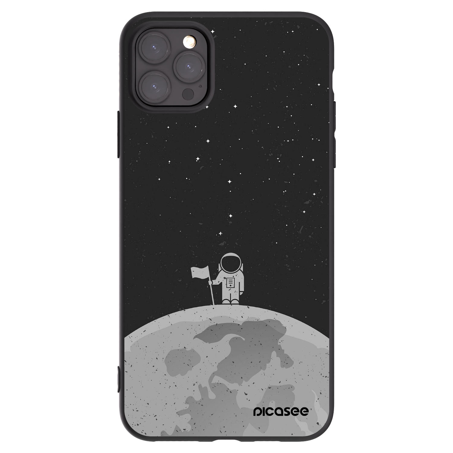 Picasee husă neagră din silicon pentru Apple iPhone 11 Pro Max - Astronaut