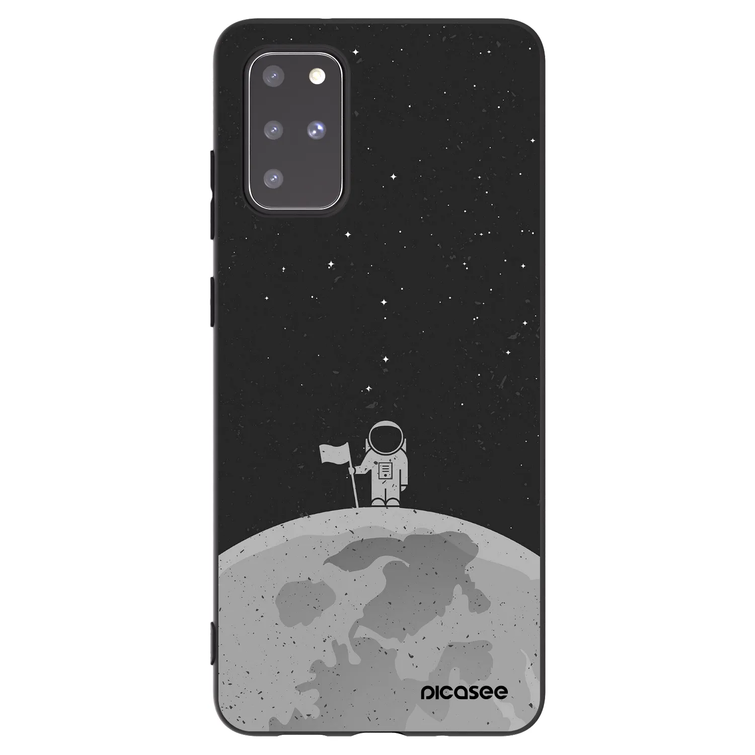Picasee husă neagră din silicon pentru Samsung Galaxy S20+ G985F - Astronaut