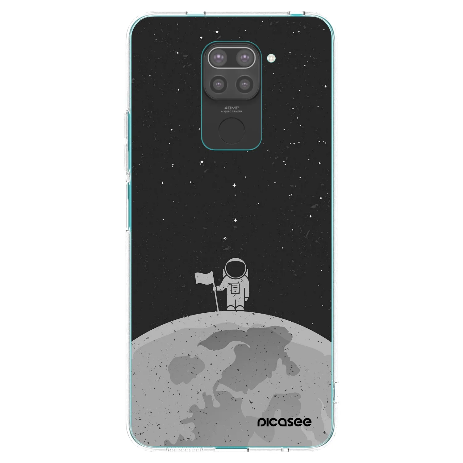 Picasee husă neagră din silicon pentru Xiaomi Redmi Note 9 - Astronaut