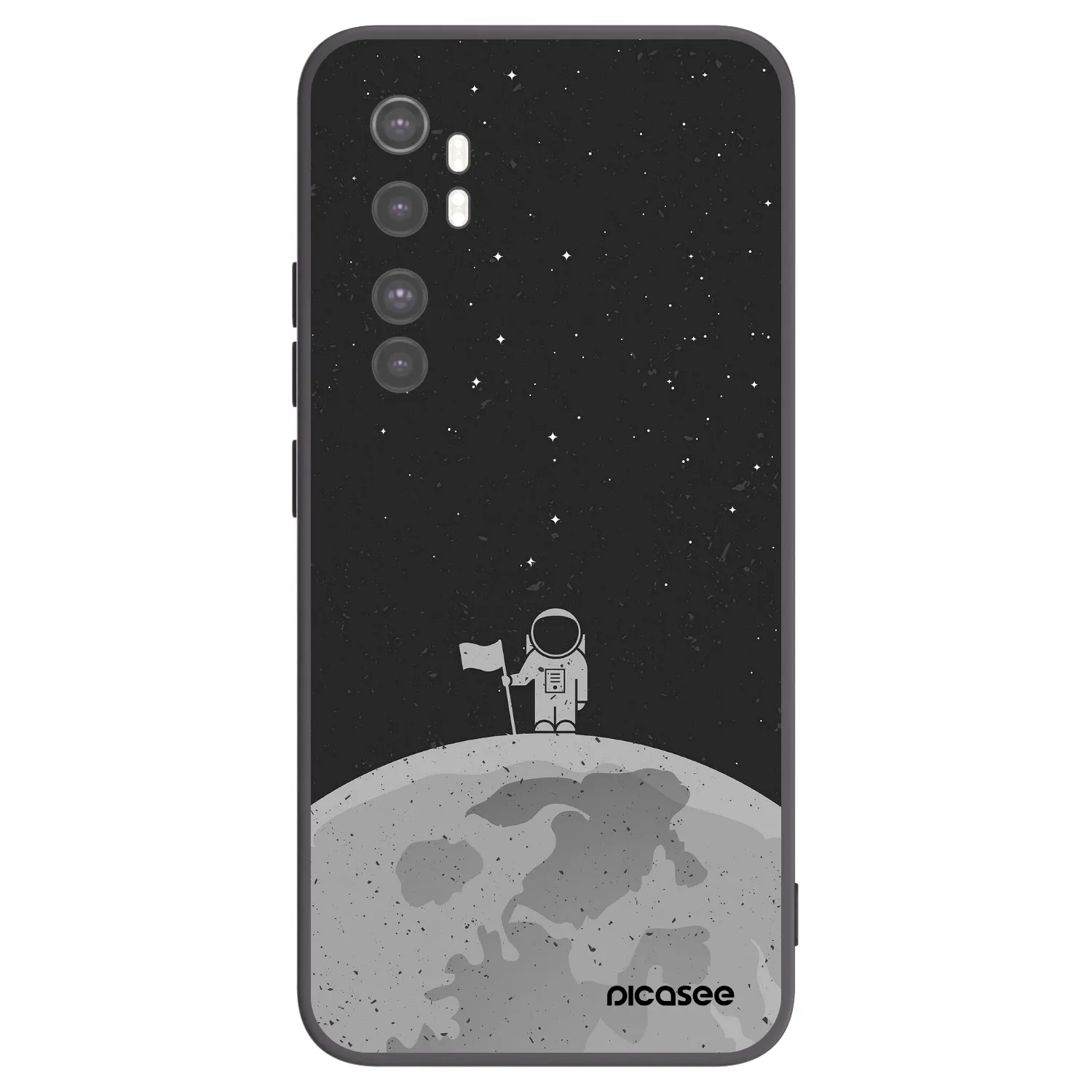 Picasee husă neagră din silicon pentru Xiaomi Mi Note 10 Lite - Astronaut