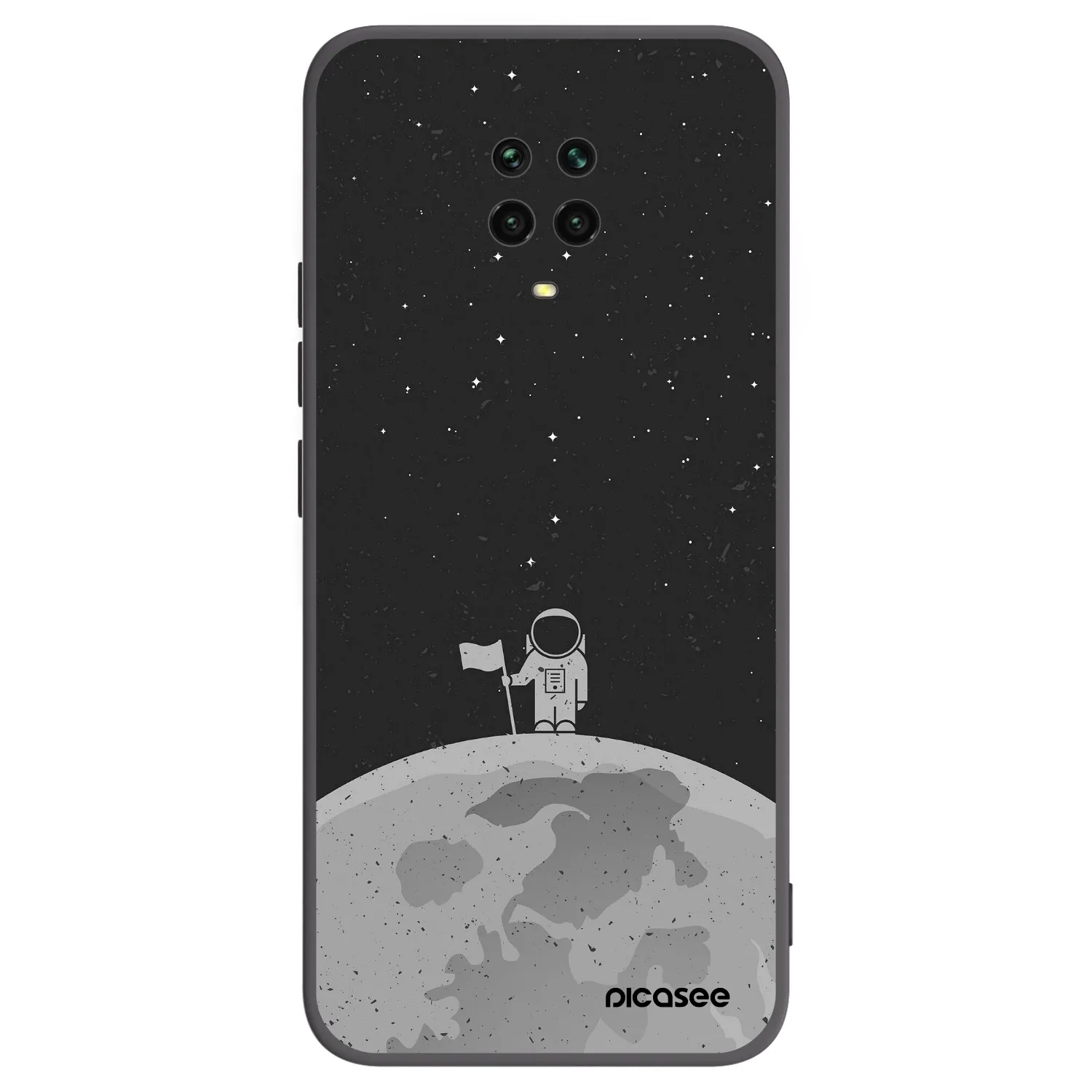 Picasee husă neagră din silicon pentru Xiaomi Redmi Note 9S - Astronaut