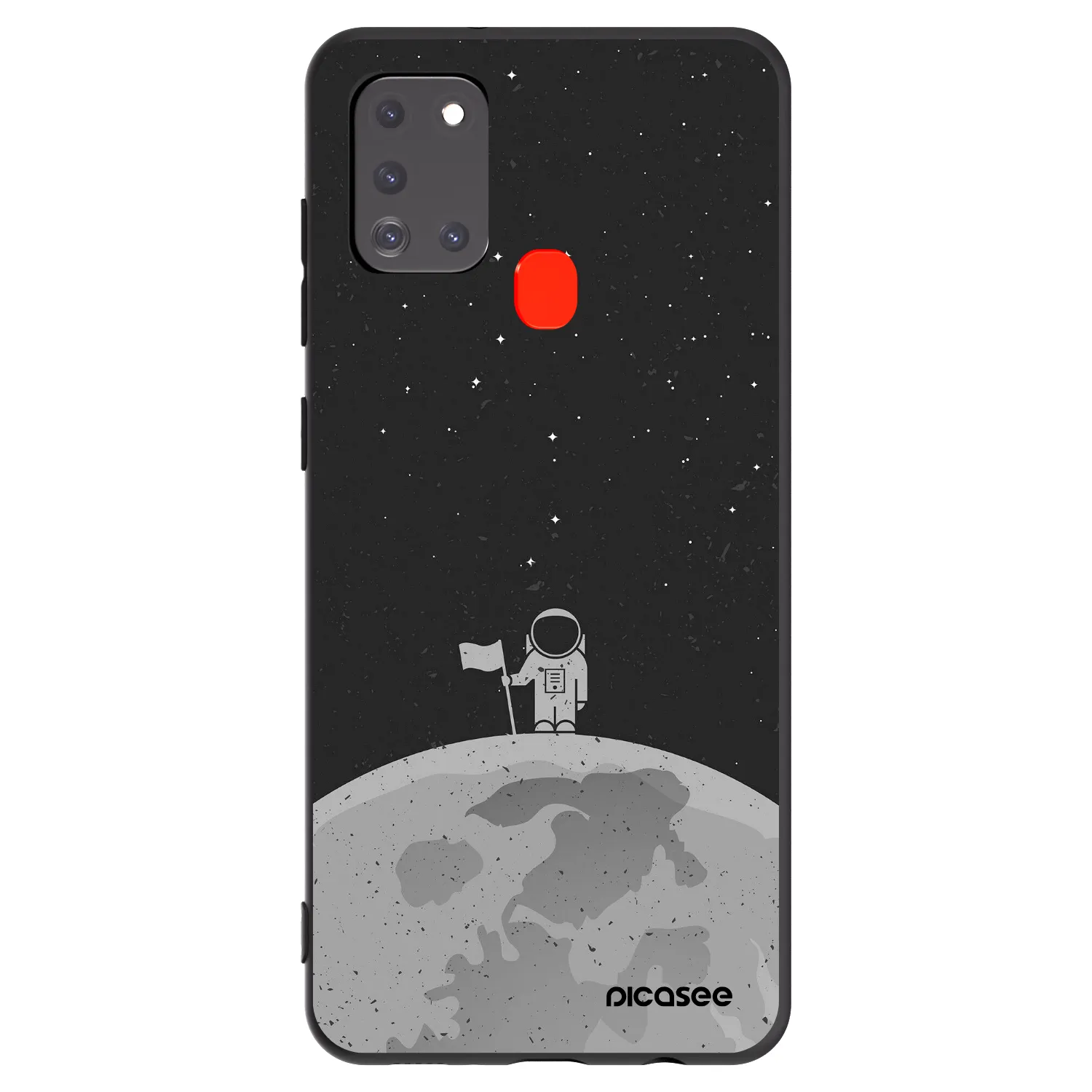 Picasee husă neagră din silicon pentru Samsung Galaxy A21s - Astronaut