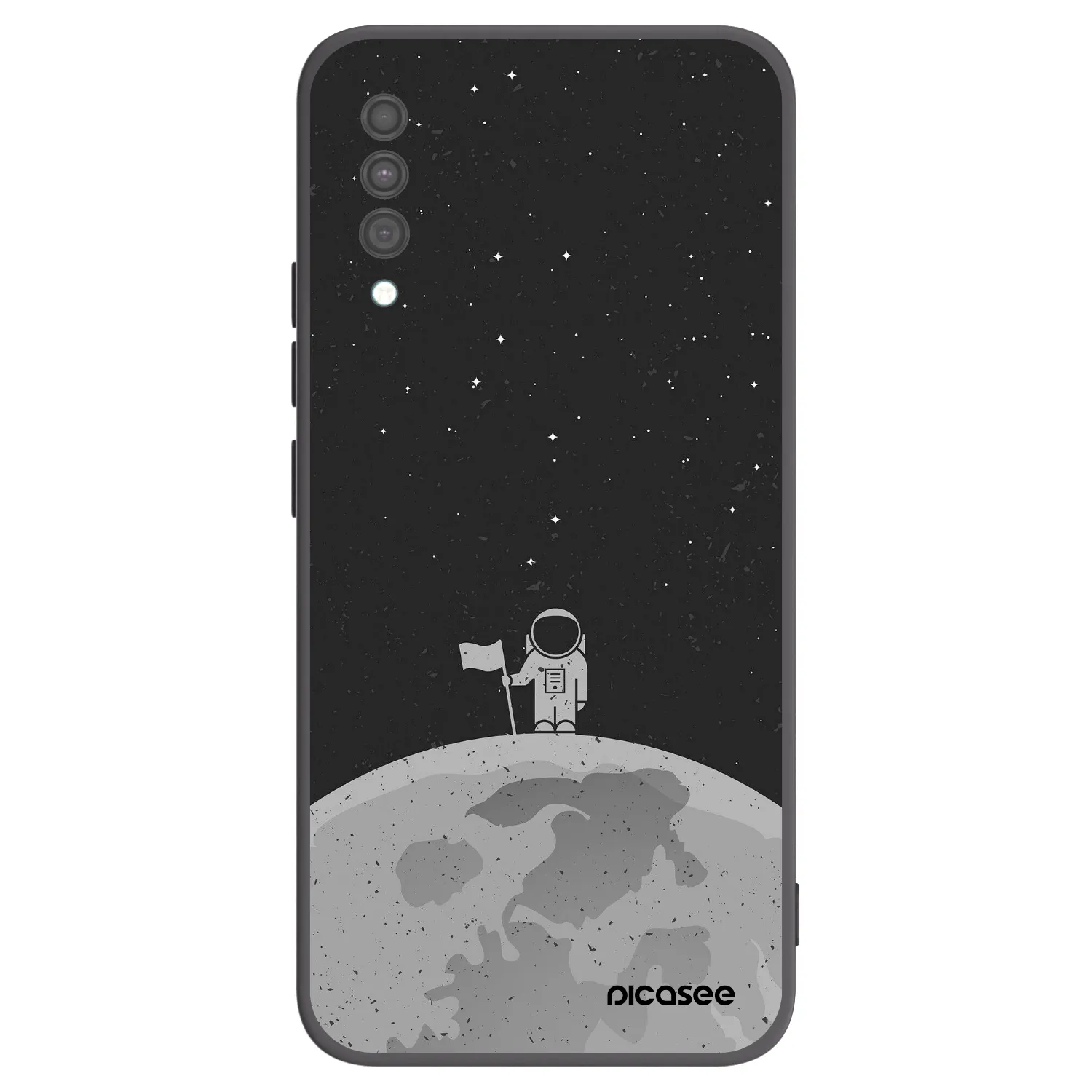 Picasee husă neagră din silicon pentru Samsung Galaxy A30s A307F - Astronaut